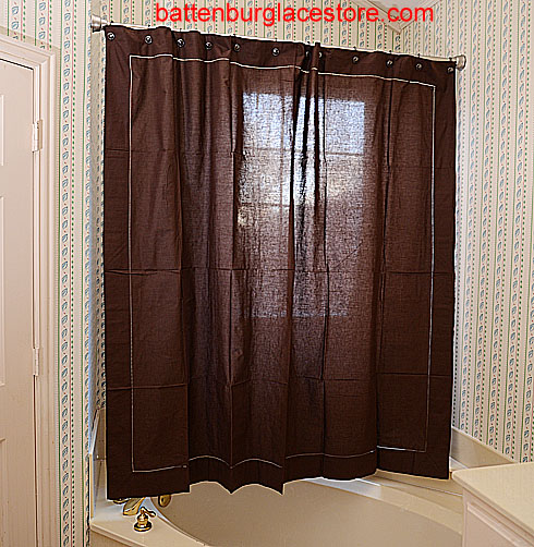Shower Curtain French Roast color.